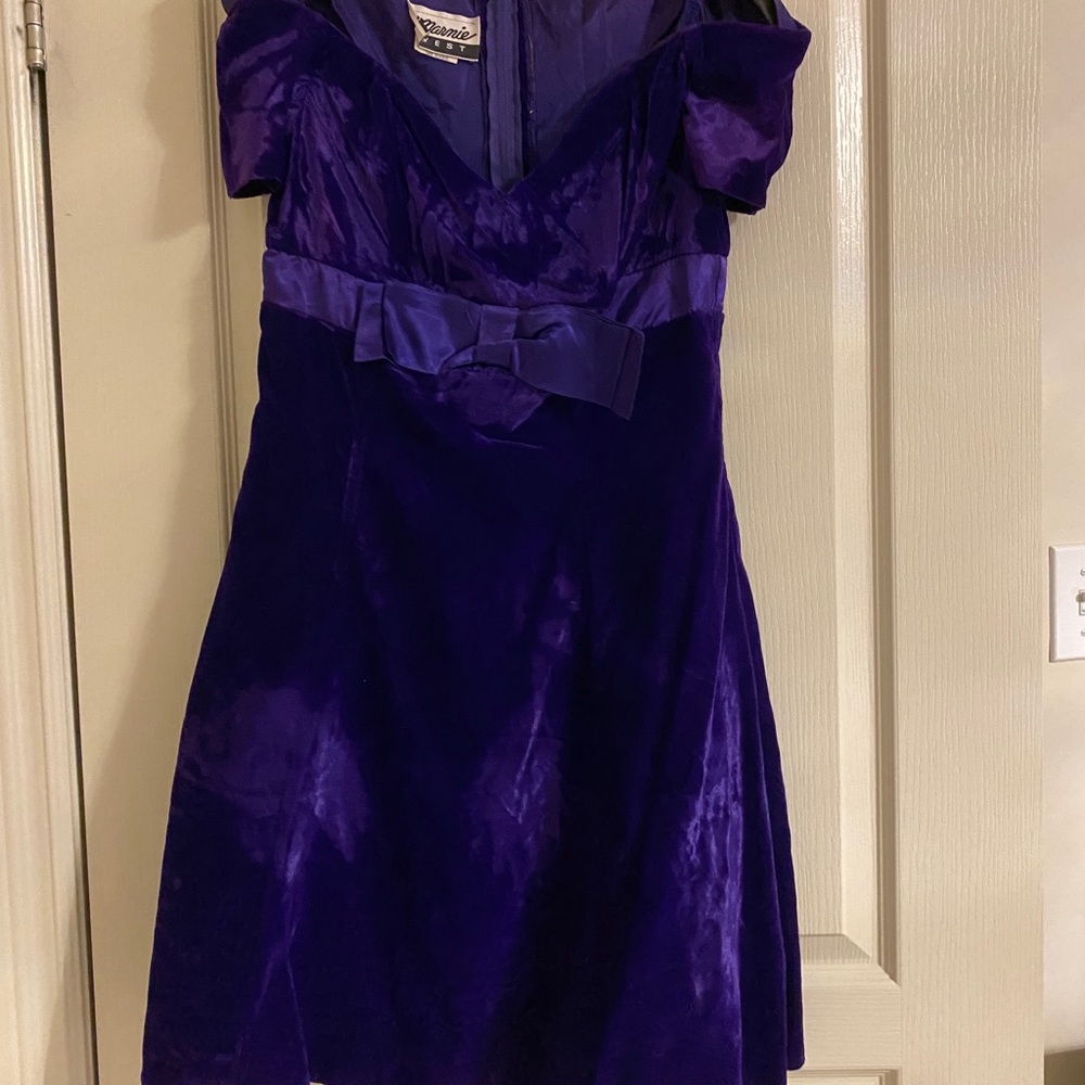 Cute Off the Shoulder Purple Dress